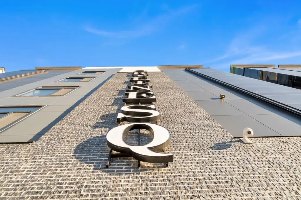 Building signage on the facade