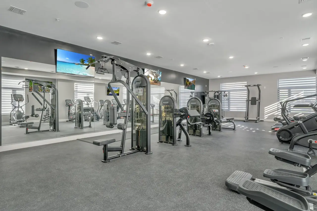 Fitness room with machines